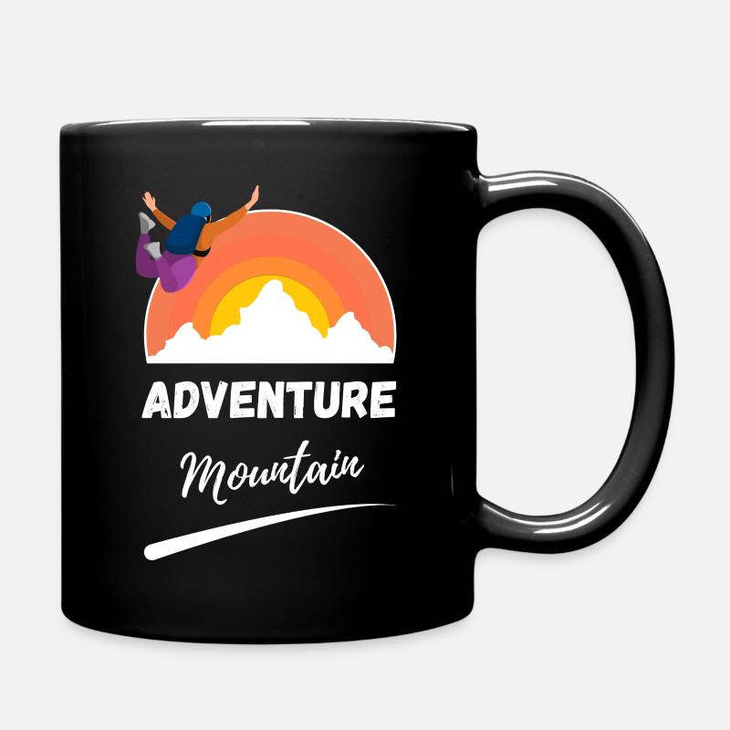 Sunrise Mountain Abenteuer - Tasse einfarbig - Schwarz