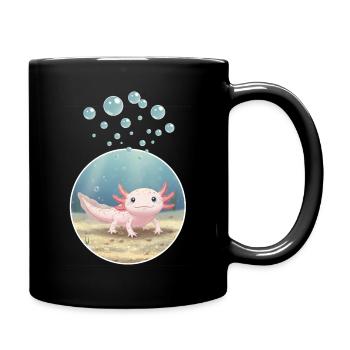 T-Shirt-Design „Axolotl“ - Tasse einfarbig - Schwarz - Rechts