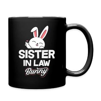 Joyeuse Pâques, douce chasse aux œufs du lapin, œufs de Pâques - Mug uni - noir - Droite