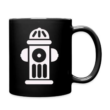 Fire Hydrant Silhouette Line Minimal - Full Colour Mug - black - Right