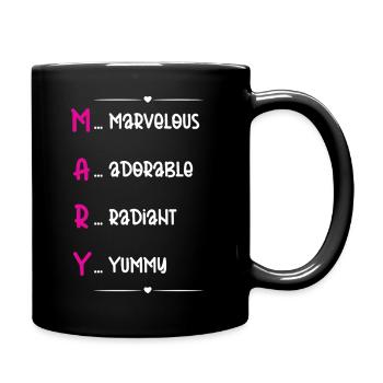 Mary Name Acrostic - Full Colour Mug - black - Right