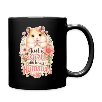 Juste une fille qui adore les hamsters - Mug uni - noir - Droite