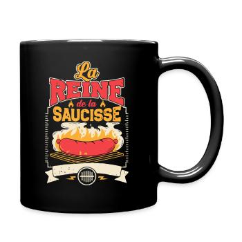 Reine de la Saucisse - Mug uni - noir - Droite