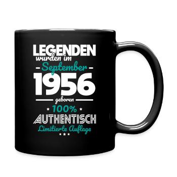 70. Geburtstag - Legenden wurden im August 1956 - Tasse einfarbig - Schwarz - Rechts