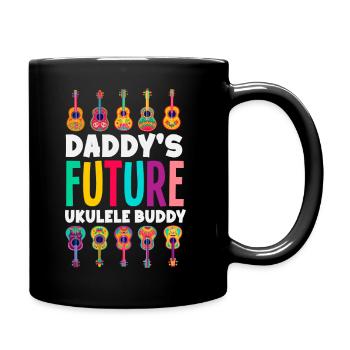Future Ukulélé de Papa Musique hawaïenne drôle - Mug uni - noir - Droite
