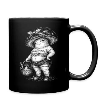 Steinpilze - Tasse einfarbig - Schwarz - Rechts