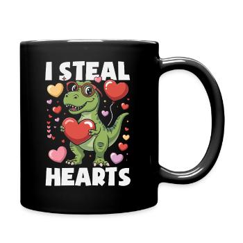 Retro Heart Valentine's Day Design Love - Full Colour Mug - black - Right