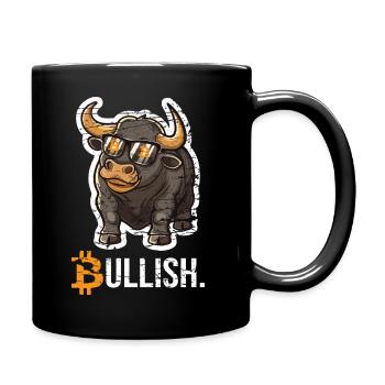 Bitcoin Bull Bullish - Full Colour Mug - black - Right