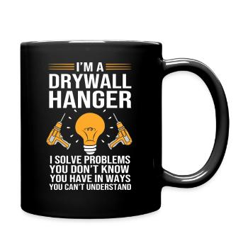 Construction site drywall assembly fitter - Full Colour Mug - black - Right