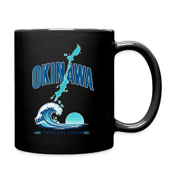 Okinawa Tropeninsel-Urlaubssouvenir - Tasse einfarbig - Schwarz - Rechts
