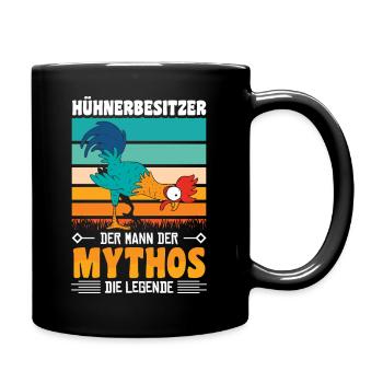 Hühnerflüsterer Huhn Hühnerhalter Hühner - Tasse einfarbig - Schwarz - Rechts
