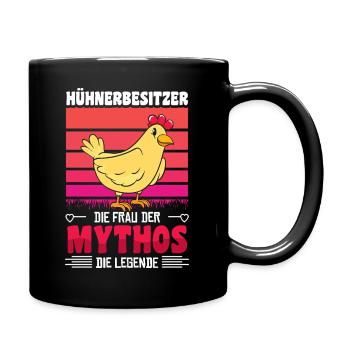 Hühnerflüsterer Huhn Hühnerhalter Hühner - Tasse einfarbig - Schwarz - Rechts