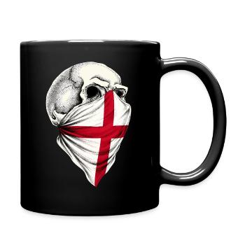 England-Flaggenschädel - Tasse einfarbig - Schwarz - Rechts