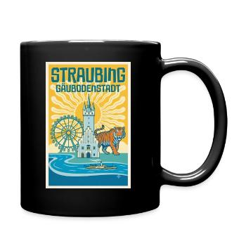 Straubing Gäubodenstadt Poster - Tasse einfarbig - Schwarz - Rechts