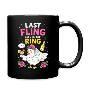 Dernière aventure avant la Ring, poule poule - Mug uni - noir - Droite