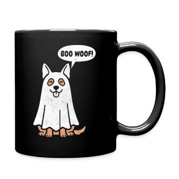 Berger allemand Boo Woof - Chien drôle d’Halloween - Mug uni - noir - Droite