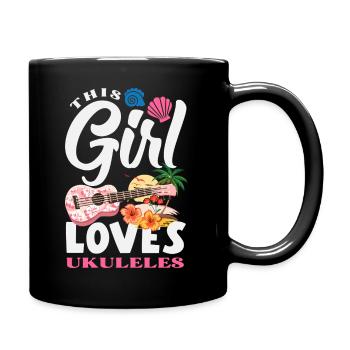 Lustiges Ukulele Designs Und Sprüche - Tasse einfarbig - Schwarz - Rechts