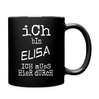 Elisa als Vorname - Tasse einfarbig - Schwarz - Rechts