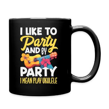 Lustiges Ukulele Designs Und Sprüche - Tasse einfarbig - Schwarz - Rechts