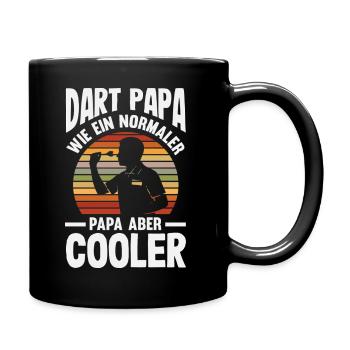 Lustige Darts Sprüche Darts Geschenke - Tasse einfarbig - Schwarz - Rechts