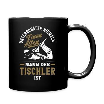 Alter Mann Der Tischler Ist - Tasse einfarbig - Schwarz - Rechts