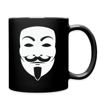 Anonymus_Maske - Full Colour Mug - black - Right