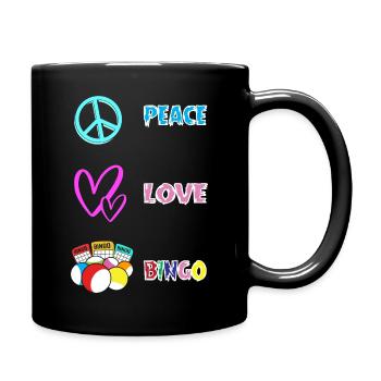 Bingo - Tasse einfarbig - Schwarz - Rechts