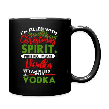 Christmas Spirit Vodka Quote Tee - Full Colour Mug - black - Right