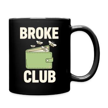 Portefeuille vide du club cassé - Mug uni - noir - Droite