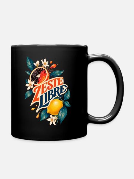 Zeste Libre Citrus Florilège - Mug uni - noir