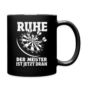 Lustige Darts Sprüche Darts Geschenke - Tasse einfarbig - Schwarz - Rechts