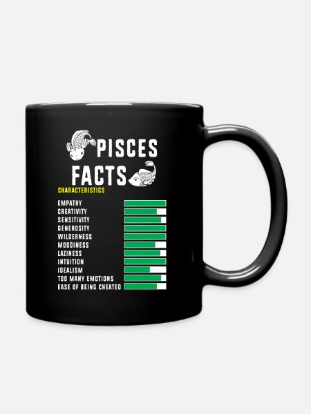 Sternzeichen Fische - Tasse einfarbig - Schwarz