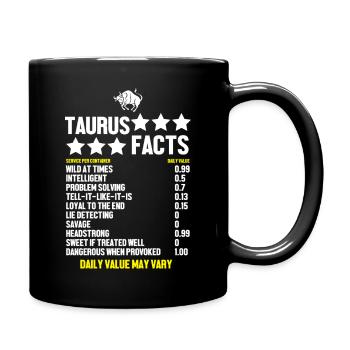 Zodiac sign Taurus - Full Colour Mug - black - Right