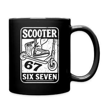  Freestyle-Scooter Stuntscooter Tretroller 67s - Tasse einfarbig - Schwarz - Rechts