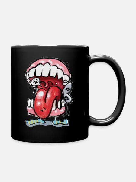 Klappergebiss - Tasse einfarbig - Schwarz