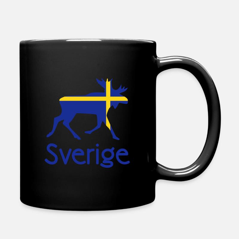 Elch Schweden Skandinavien - Tasse einfarbig - Schwarz