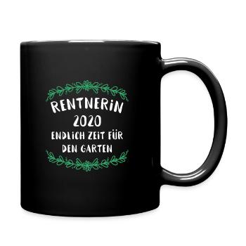 Rentnerin 2020 endlich Zeit für den Garten - Tasse einfarbig - Schwarz - Rechts