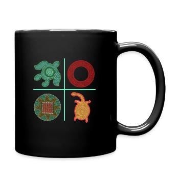 Aboriginal Australian Art - 4 Elements - Full Colour Mug - black - Right