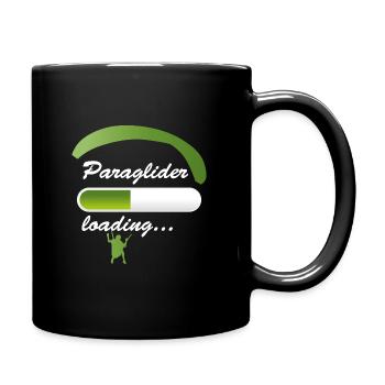 Paraglider Loading - Full Colour Mug - black - Right