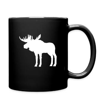 Silhouette d’orignal - Mug uni - noir - Droite
