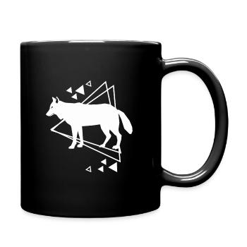 Loup - Conservation de la nature des amoureux des animaux - Mug uni - noir - Droite