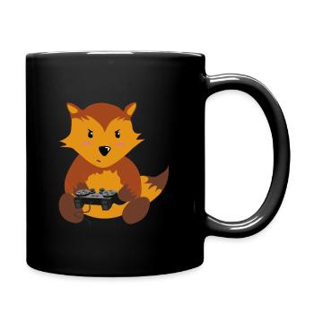 Renard Gamer T-shirts, Gaming Gifts - Full Colour Mug - black - Right