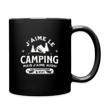J aime le camping mais j aime aussi la WIFI - Mug uni - noir - Droite