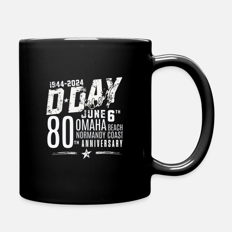 D Day at Omaha Beach 80th 2024 - Mug uni - noir