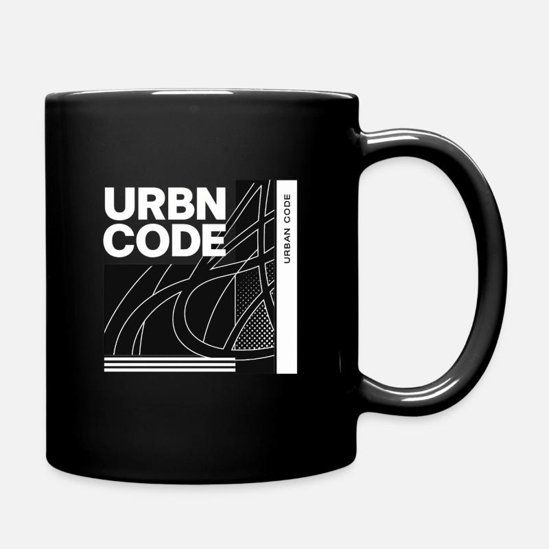 Urban Code Liniendesign - Tasse einfarbig - Schwarz