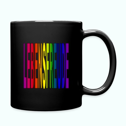 lebensfreude regenbogenfarben - Tasse einfarbig