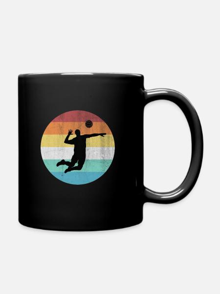 Volleyballer - Tasse einfarbig - Schwarz
