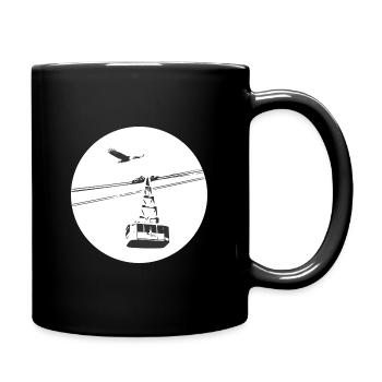 Gondel mit Adler schwarz - Tasse einfarbig - Schwarz - Rechts
