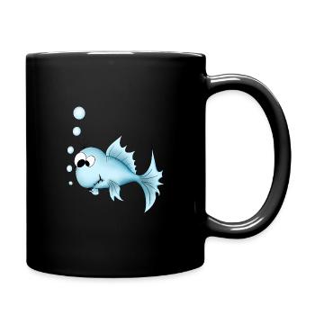 fish - Full Colour Mug - black - Right