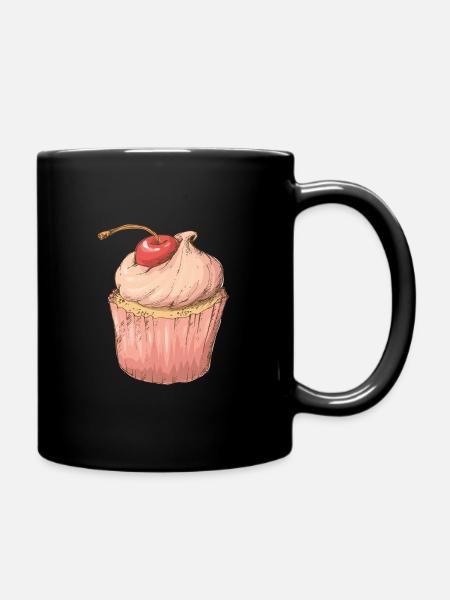 Cupcake - Tasse einfarbig - Schwarz